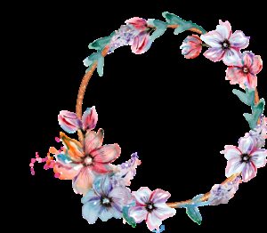 flowers, wreath, frame